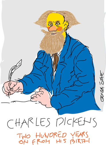 Cartoon: Charles Dickens-2 (medium) by gungor tagged literature