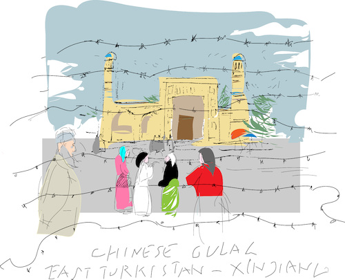 Cartoon: Chinese Gulag (medium) by gungor tagged china,china