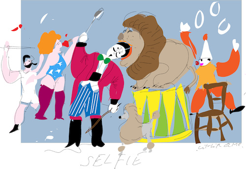 Circus Lion Tamer von gungor | Medien & Kultur Cartoon | TOONPOOL