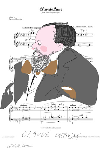 Cartoon: Claude Debussy (medium) by gungor tagged musician,musician