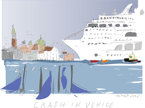 Cartoon: Tourist Eisberg in Venice (medium) by gungor tagged italy,italy