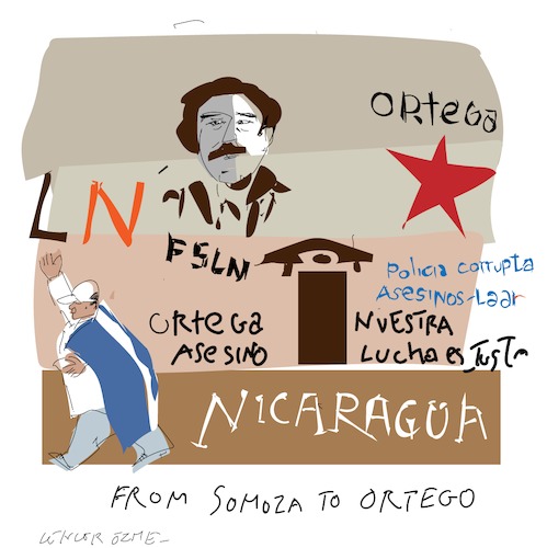 Cartoon: Daniel Ortega (medium) by gungor tagged nicaragua