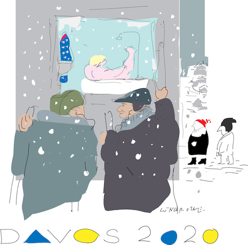 Cartoon: Davos 2020 (medium) by gungor tagged switzerland,switzerland