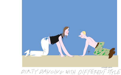Cartoon: Dirty dancing with Russian style (medium) by gungor tagged finland,and,russia,relations,finland,and,russia,relations