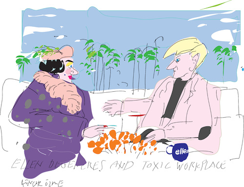 Cartoon: Ellen DeGeneres (medium) by gungor tagged usa,usa