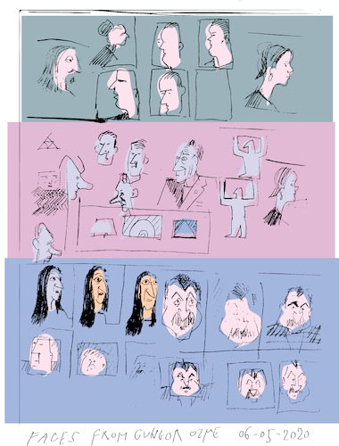 Cartoon: Faces 18 (medium) by gungor tagged faces,faces
