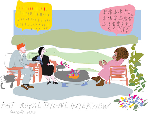 Cartoon: Fat Royal Interview (medium) by gungor tagged royals,royals