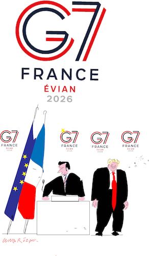 Cartoon: G 7 summit France 2026 (medium) by gungor tagged g7,2026,summit,in,france,g7,2026,summit,in,france