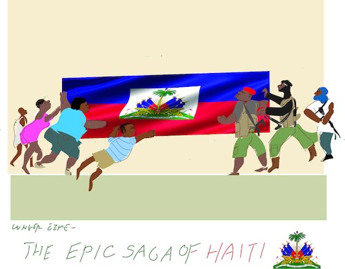 Cartoon: Gang war in Haiti (medium) by gungor tagged haiti,under,gang,rule,haiti,under,gang,rule