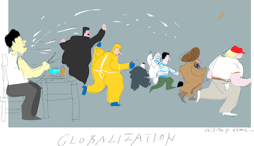Cartoon: Globalization (medium) by gungor tagged pandemic,pandemic