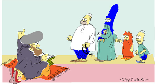Cartoon: Great Satan Homer (medium) by gungor tagged iran