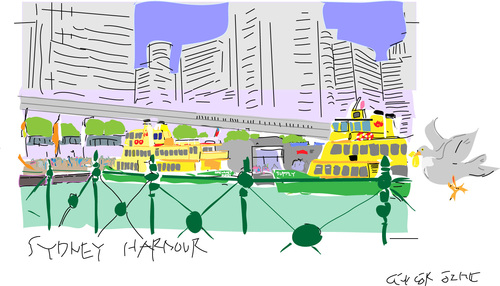 Cartoon: Harbour-3 (medium) by gungor tagged australia
