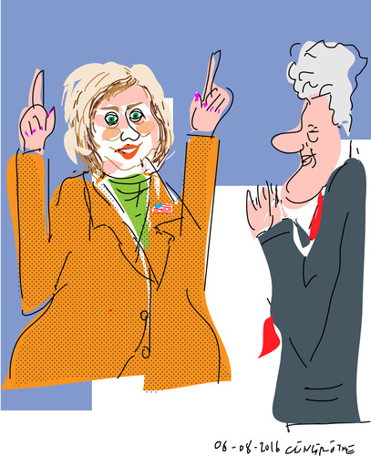 Cartoon: H.Clinton-A (medium) by gungor tagged usa