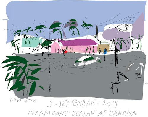 Cartoon: Hurricane Dorian (medium) by gungor tagged bahamas,bahamas