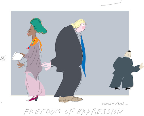 Cartoon: Ilham Omar (medium) by gungor tagged usa,usa