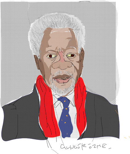 Cartoon: Kofi Annan-2 (medium) by gungor tagged middle,east
