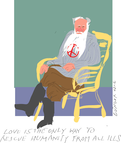 Cartoon: Leo Tolstoy Quote (medium) by gungor tagged leo,tolstoy,leo,tolstoy