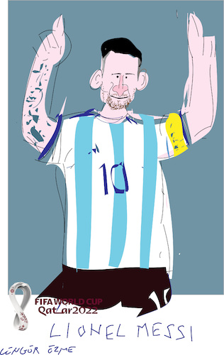 Cartoon: Lionel Messi (medium) by gungor tagged world,cup,in,qatar,2022,world,cup,in,qatar,2022