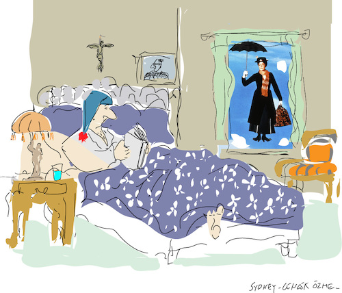 Cartoon: Mary Poppins (medium) by gungor tagged fantasy