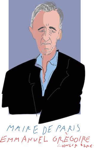 Cartoon: Mayor of Paris E Gregoire (medium) by gungor tagged new,mayor,paris,2026,new,mayor,paris,2026