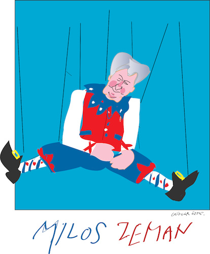 Cartoon: Milos Zeman (medium) by gungor tagged czech,republic,czech,republic