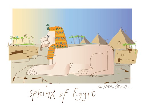 Cartoon: New Sphinx (medium) by gungor tagged egypt