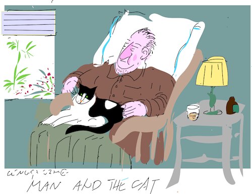 Old man and the cat