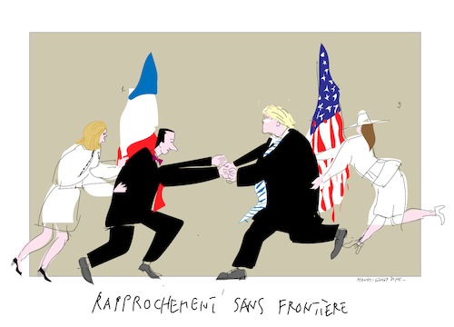 Cartoon: Rapprochement sans frontiere (medium) by gungor tagged usa