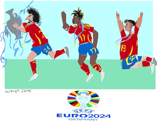 Cartoon: Red bulls s victory (medium) by gungor tagged spain,is,winner,of,euro,cup,2024,spain,is,winner,of,euro,cup,2024