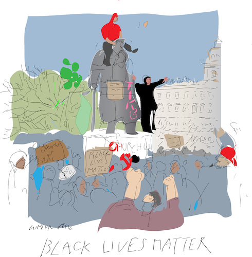 Cartoon: Riots in UK (medium) by gungor tagged racism,racism