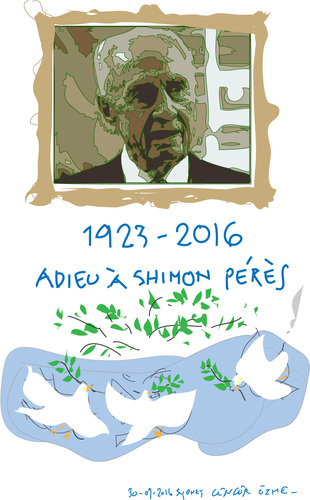 Cartoon: Shimon Peres (medium) by gungor tagged israel,israel,politiker,nobelpreis,shimon,peres