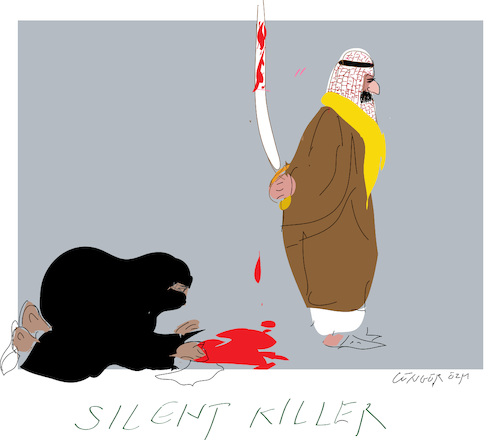 Cartoon: Silent Killer (medium) by gungor tagged executions,in,saudi,arabia,executions,in,saudi,arabia