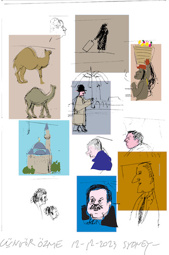 Cartoon: sketching 100 (medium) by gungor tagged sketching,by,gungor,100,sketching,by,gungor,100