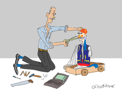 Cartoon: Stress test (medium) by gungor tagged economy