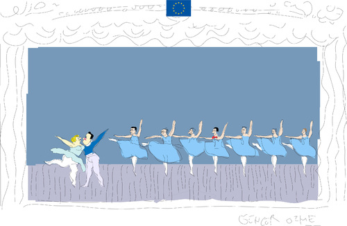 Cartoon: Swan Lake (medium) by gungor tagged europe