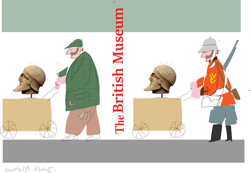 Cartoon: The British Museum (medium) by gungor tagged stolen,goods,from,the,museum,stolen,goods,from,the,museum