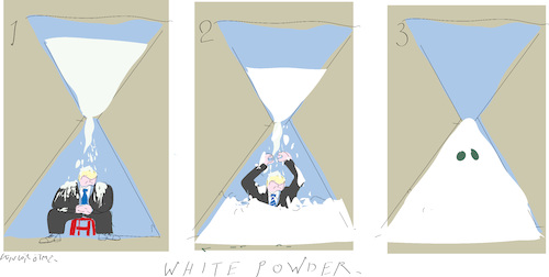 Cartoon: White Powder (medium) by gungor tagged racism,racism