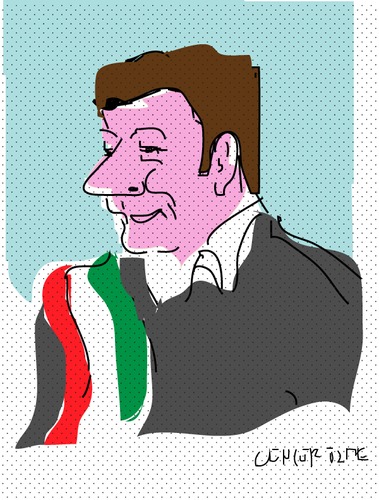 Cartoon: Matteo Renzi (medium) by gungor tagged italy,italy,matteo,renzi