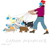 Cartoon: Corona Dogwalker (small) by gungor tagged dog
