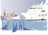 Cartoon: Tourist Eisberg in Venice (small) by gungor tagged italy