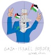 Cartoon: Gaza Border (small) by gungor tagged middle,east