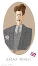 Cartoon: George Orwell (small) by gungor tagged books
