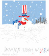 Cartoon: Snow storm in USA (small) by gungor tagged winter,storm,in,usa,2022