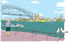 Cartoon: Sydney Harbour-3 (small) by gungor tagged australia