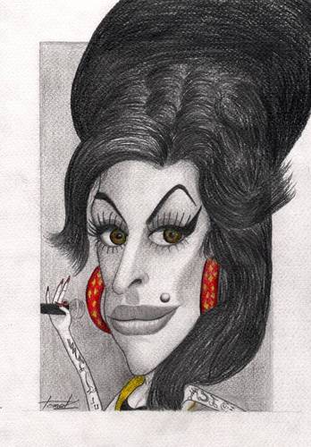 Cartoon: Amy Winehouse (medium) by Tomek tagged winehouse,amy