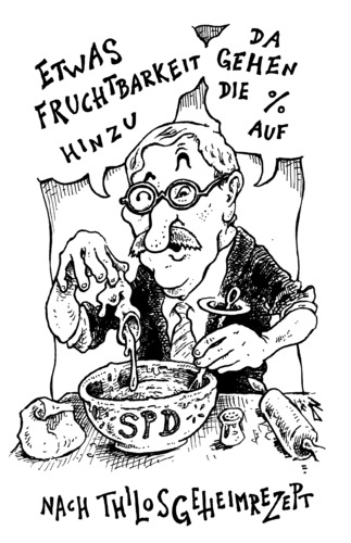 Cartoon: backen mit Thilo (medium) by JP tagged leitkultur,backen,kuchen,mitglied,spd,fruchtbarkeit,integration,sarrazin,thilo,thilo sarrazin,integration,fruchtbarkeit,spd,mitglied,kuchen,backen,leitkultur,thilo,sarrazin