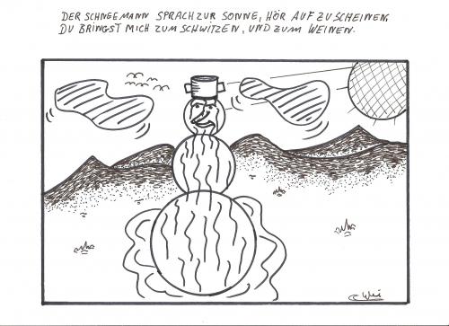 Cartoon: Der Schneemann (medium) by Backrounder tagged schnee,weihnacht,schneemann