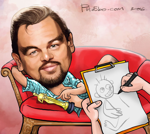 Cartoon: Leonardo DiCaprio (medium) by putuebo tagged titanic,oscar