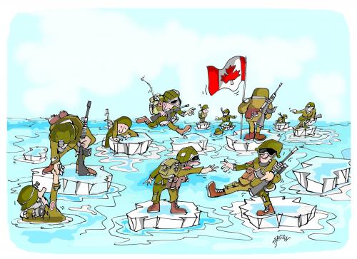 Cartoon: ARTICO (medium) by Dragan tagged polo,norte,canada,artico,politics,cartoon