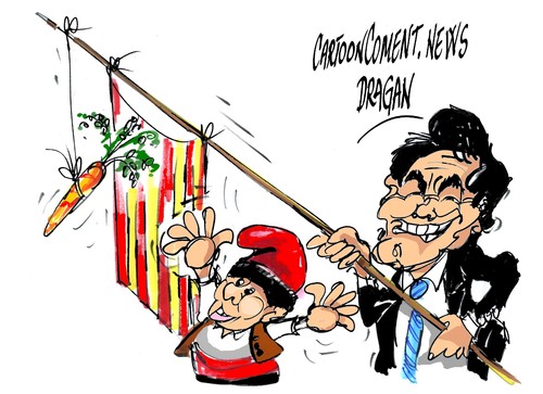 Cartoon: Artur Mas-velada (medium) by Dragan tagged artur,mas,cataluna,velada,independencia,pimec,generalitat,espana,ciu,politics,cartoon